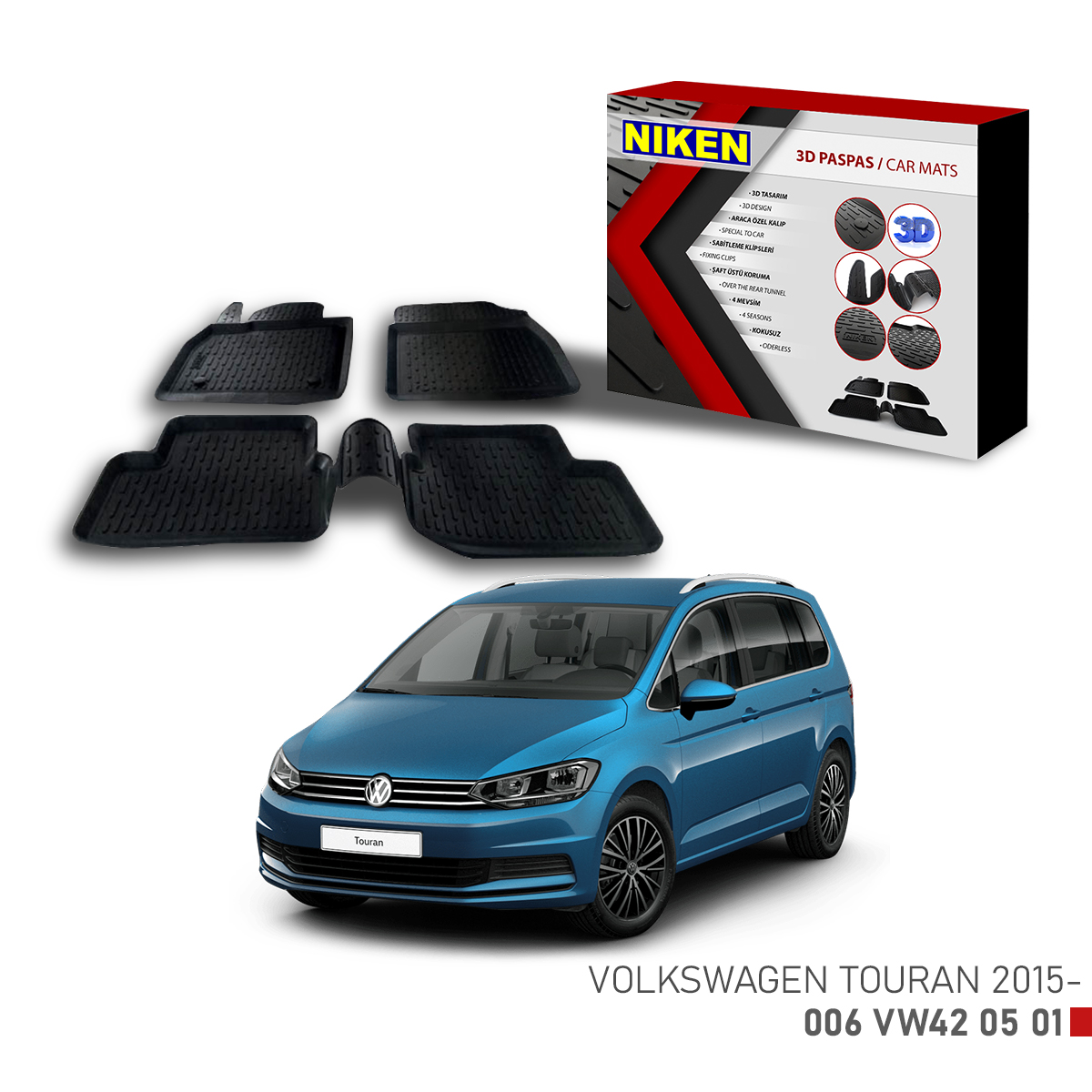 VW TOURAN 2015- 3D PASPAS