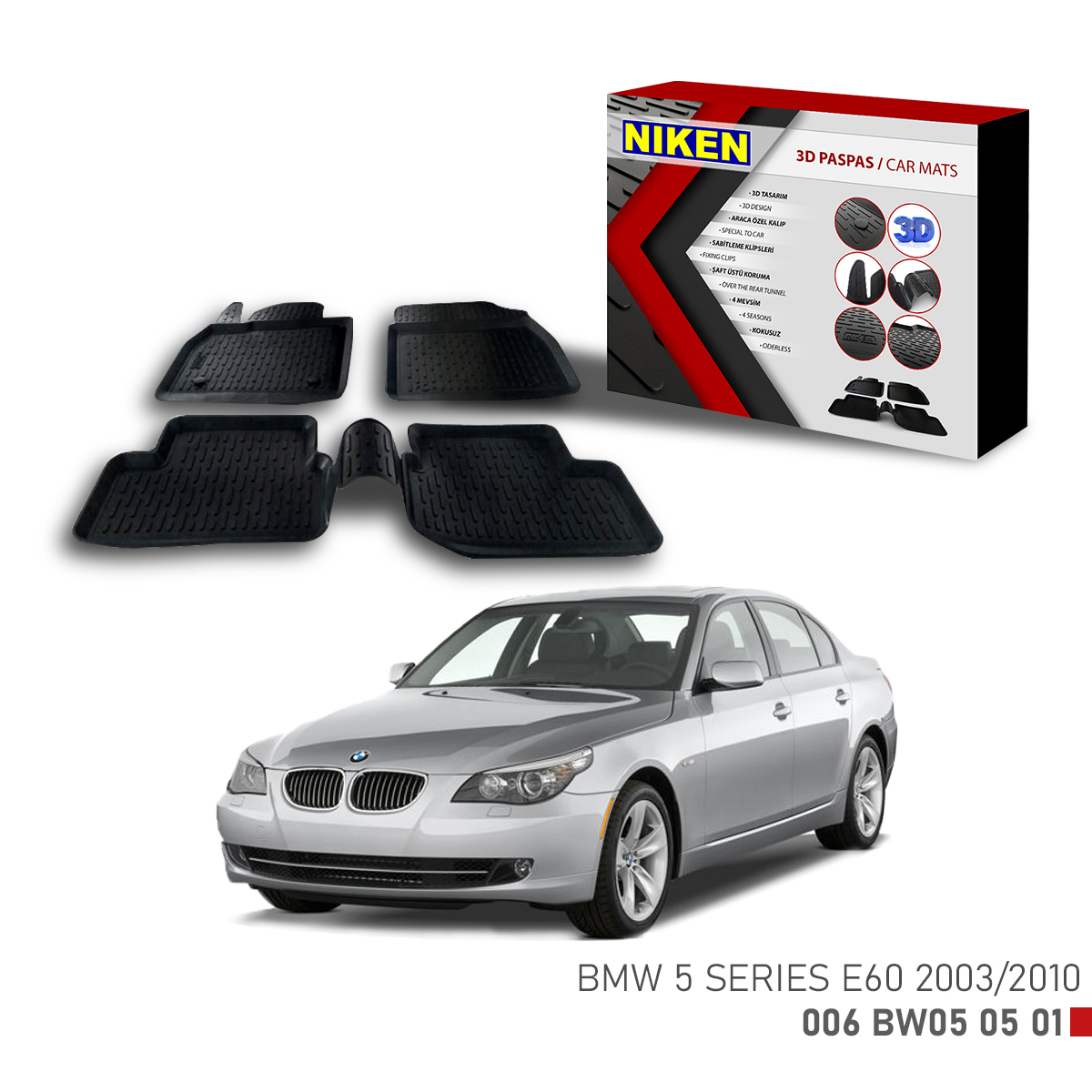 BMW 5 SERIES E60 2003-2010 3D PASPAS