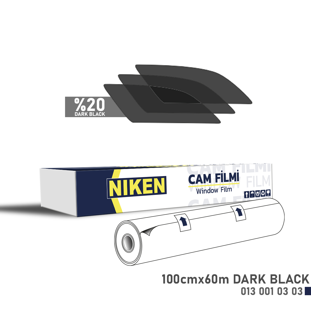 CAM FİLMİ ÇİZİLMEZ 100 CM X 60 M DARK BLACK