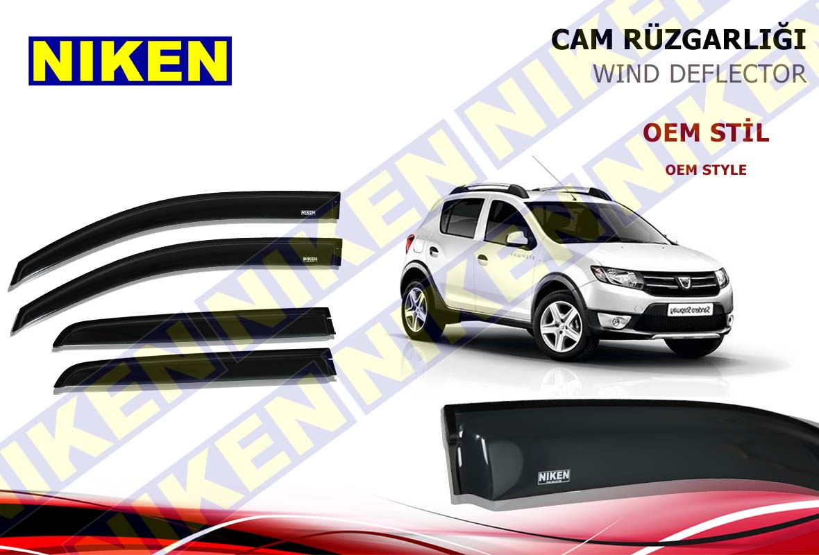 DACIA SANDERO STEPWAY 2013- CAM RÜZGARLIĞI 4LÜ