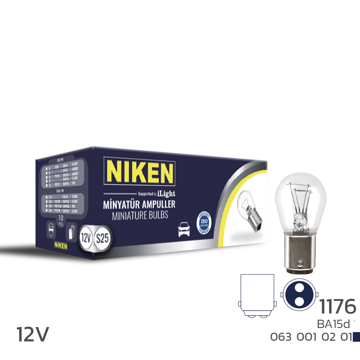 NIKEN 12V 1176 AMPUL  BA15d  10LU
