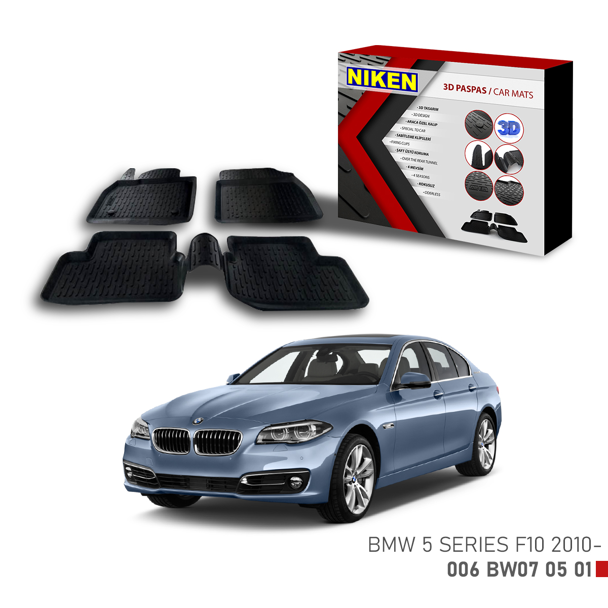 BMW 5 SERIES F10 2010- 3D PASPAS