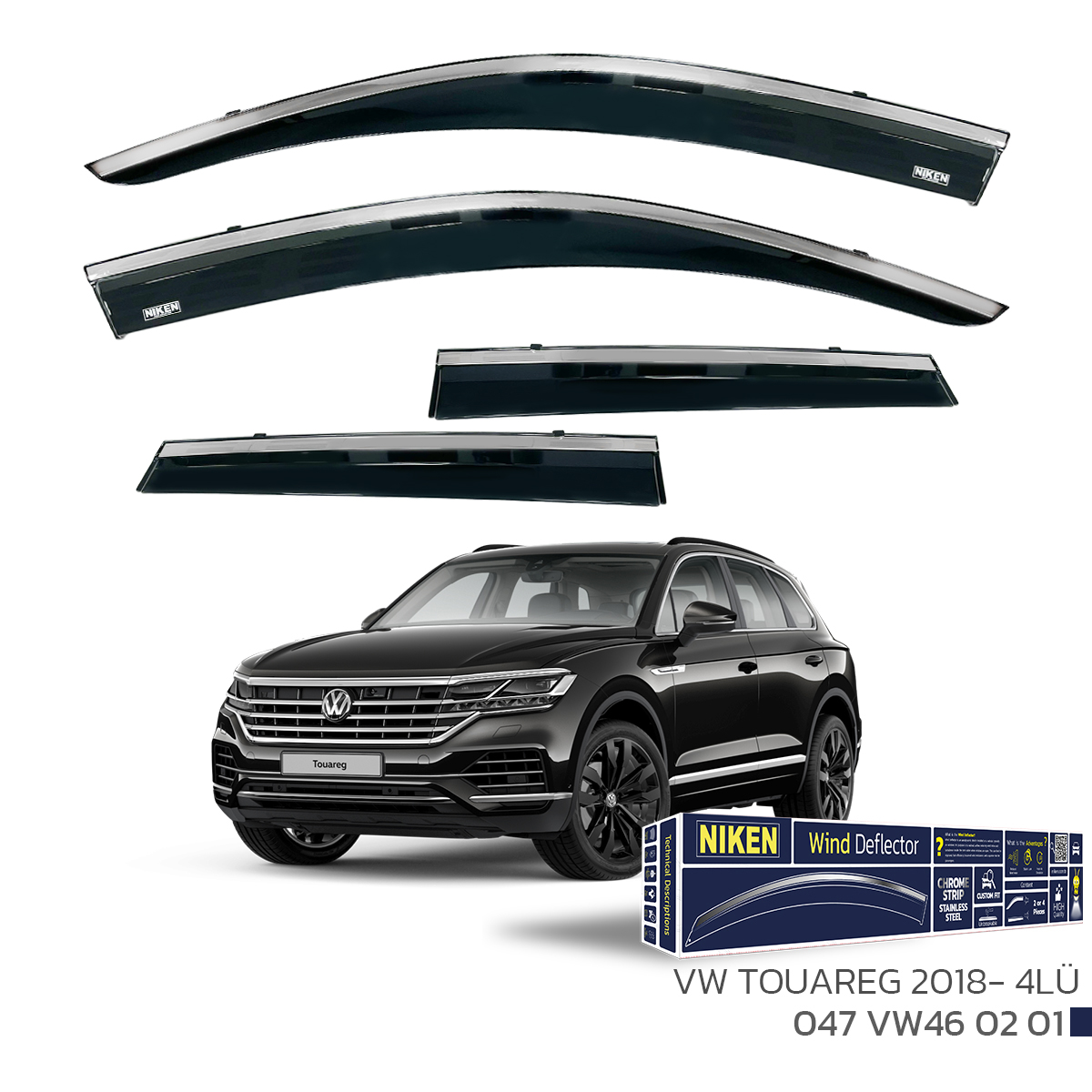 VW TOUAREG 2018-  KROMLU CAM RÜZGARLIĞI 4LÜ