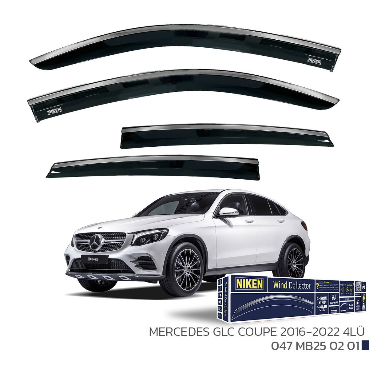 MERCEDES GLC COUPE 2016-2022 KROMLU CAM RÜZGARL 4L