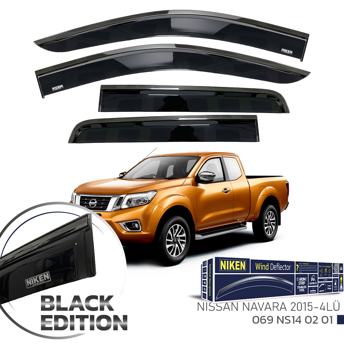 NISSAN NAVARA 2015BLACK EDITION KROMLU CAM RÜZ 4LÜ