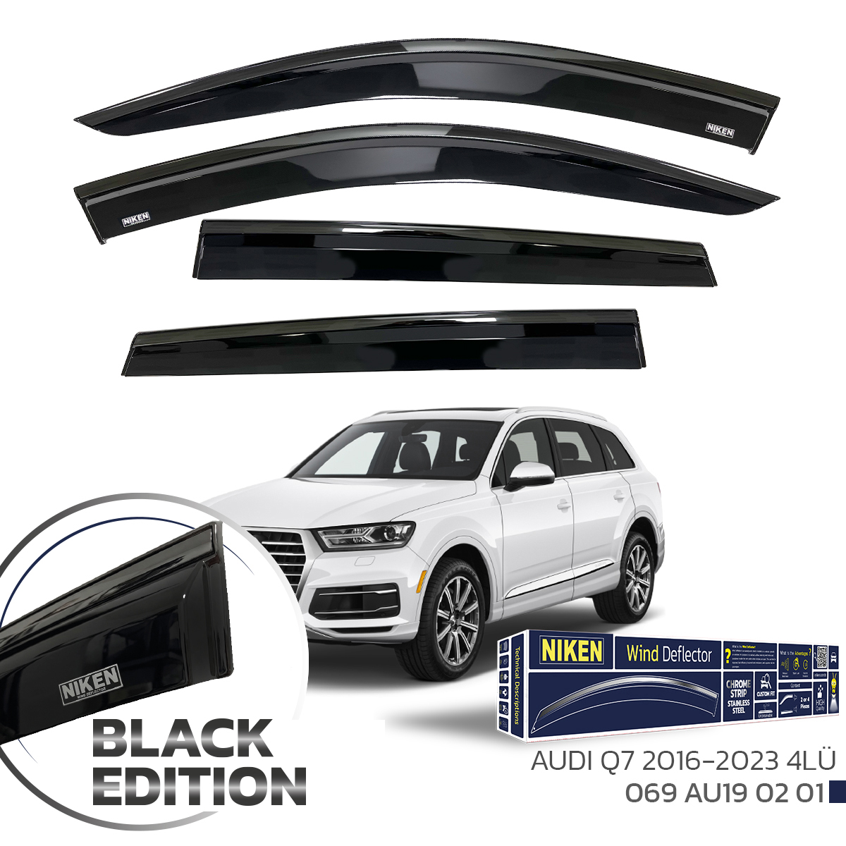 AUDI Q7 2016-2023BLACK EDITION KROMLU CAM RÜZGA 4L