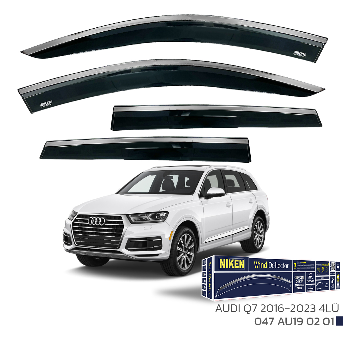 AUDI Q7 2016-2023 KROMLU CAM RÜZGARLIĞI 4LÜ