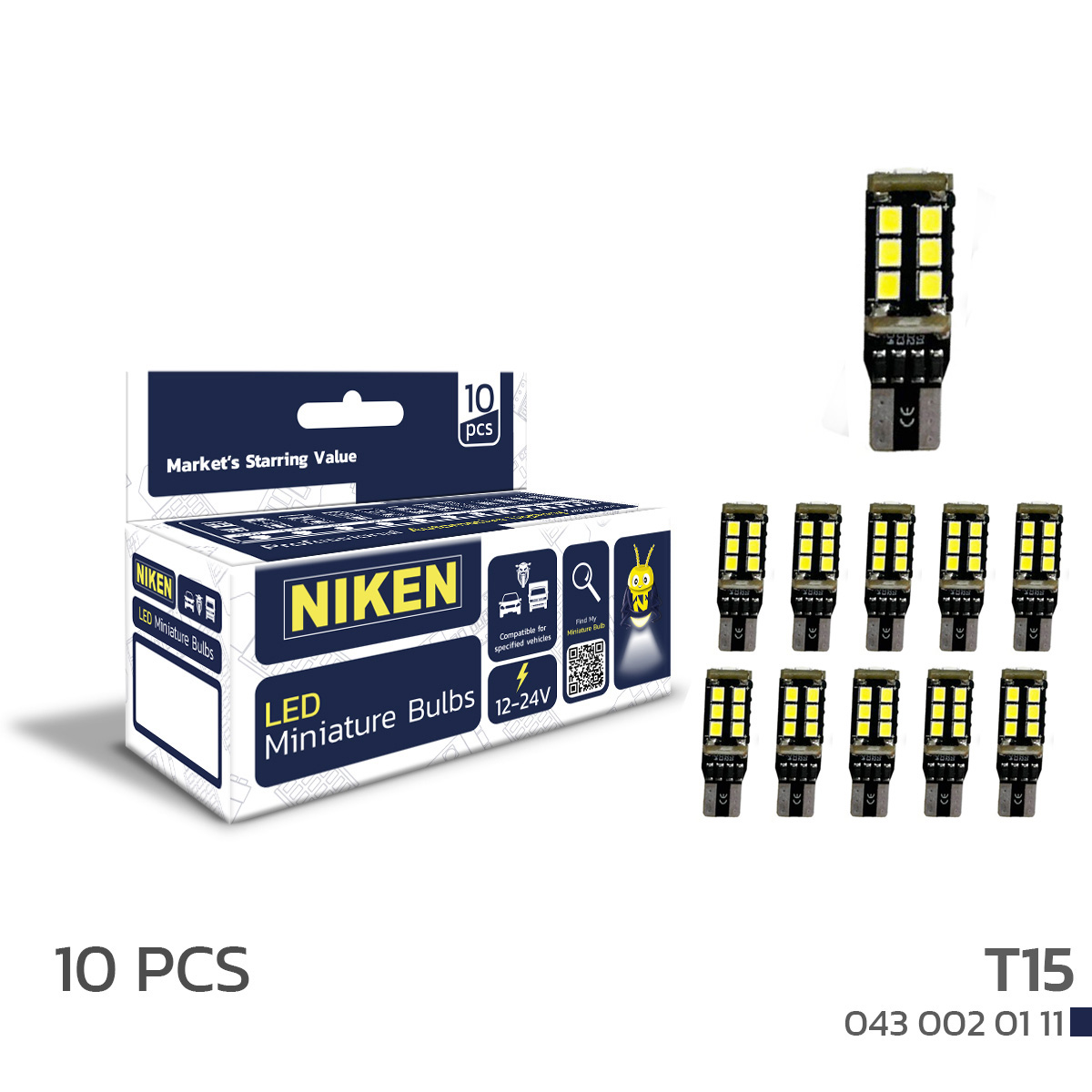 LED AMPUL T15 CANBUS PARK LEDİ 15 LEDLİ (10LU)