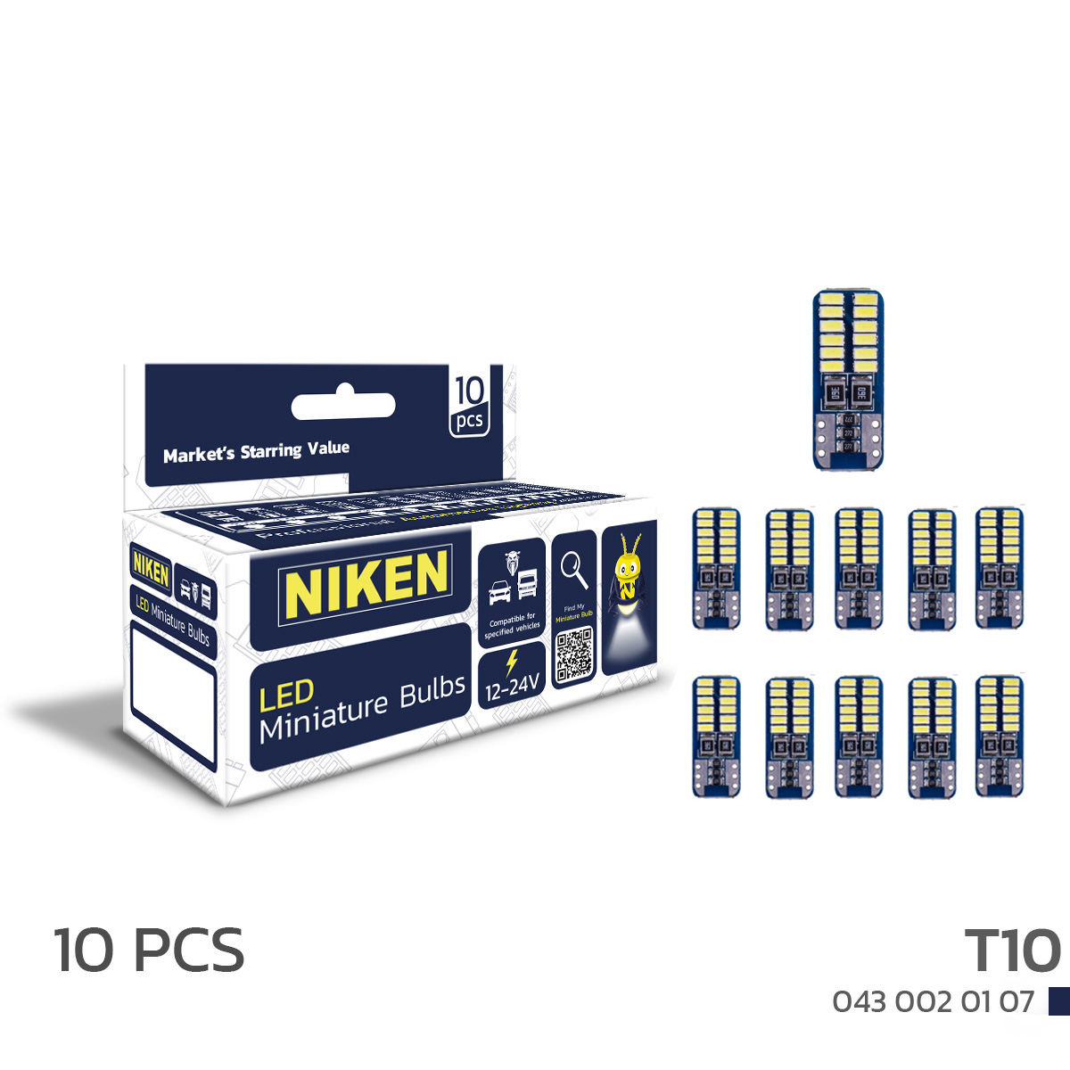 LED AMPUL T10 CANBUS PARK LEDİ 24 LEDLİ (10LU)
