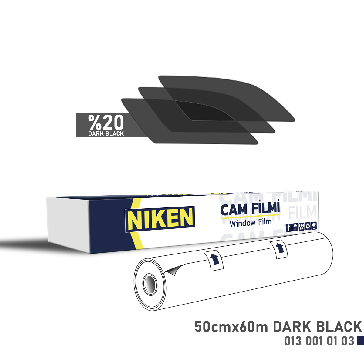 CAM FİLMİ ÇİZİLMEZ 50 CM X 60 M DARK BLACK