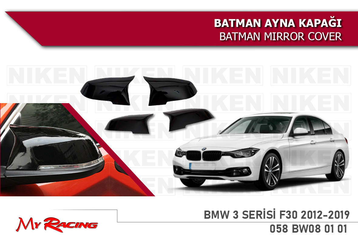 BMW 3 SERISI F30 2012-2019 BATMAN AYNA KAPAĞI SİYA