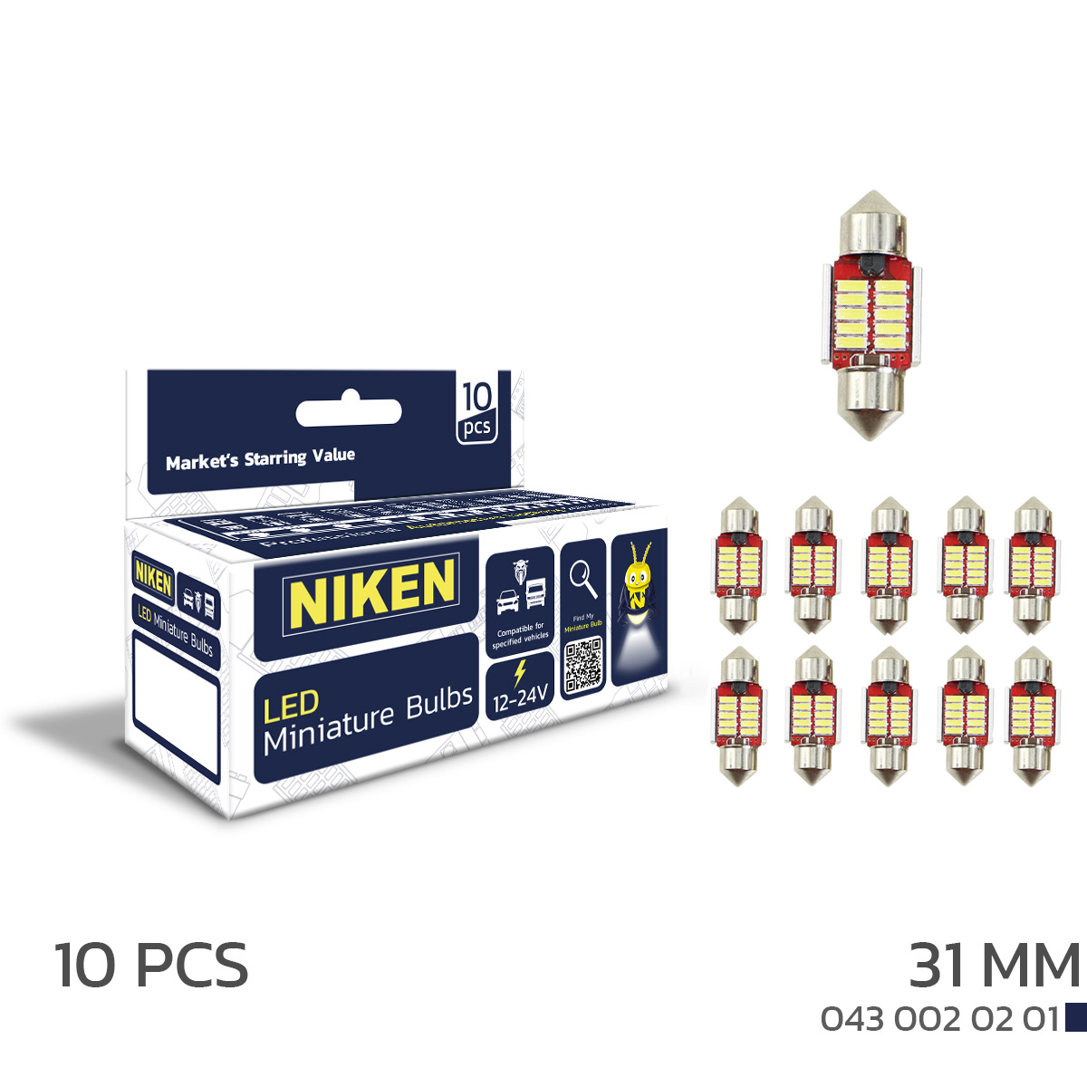 LED AMPUL SOFİT CANBUS LED 31MM (10LU)