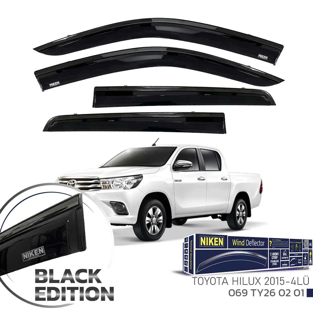 TOYOTA HILUX 2015-BLACK EDITION KROMLU CAM RÜZG 4L