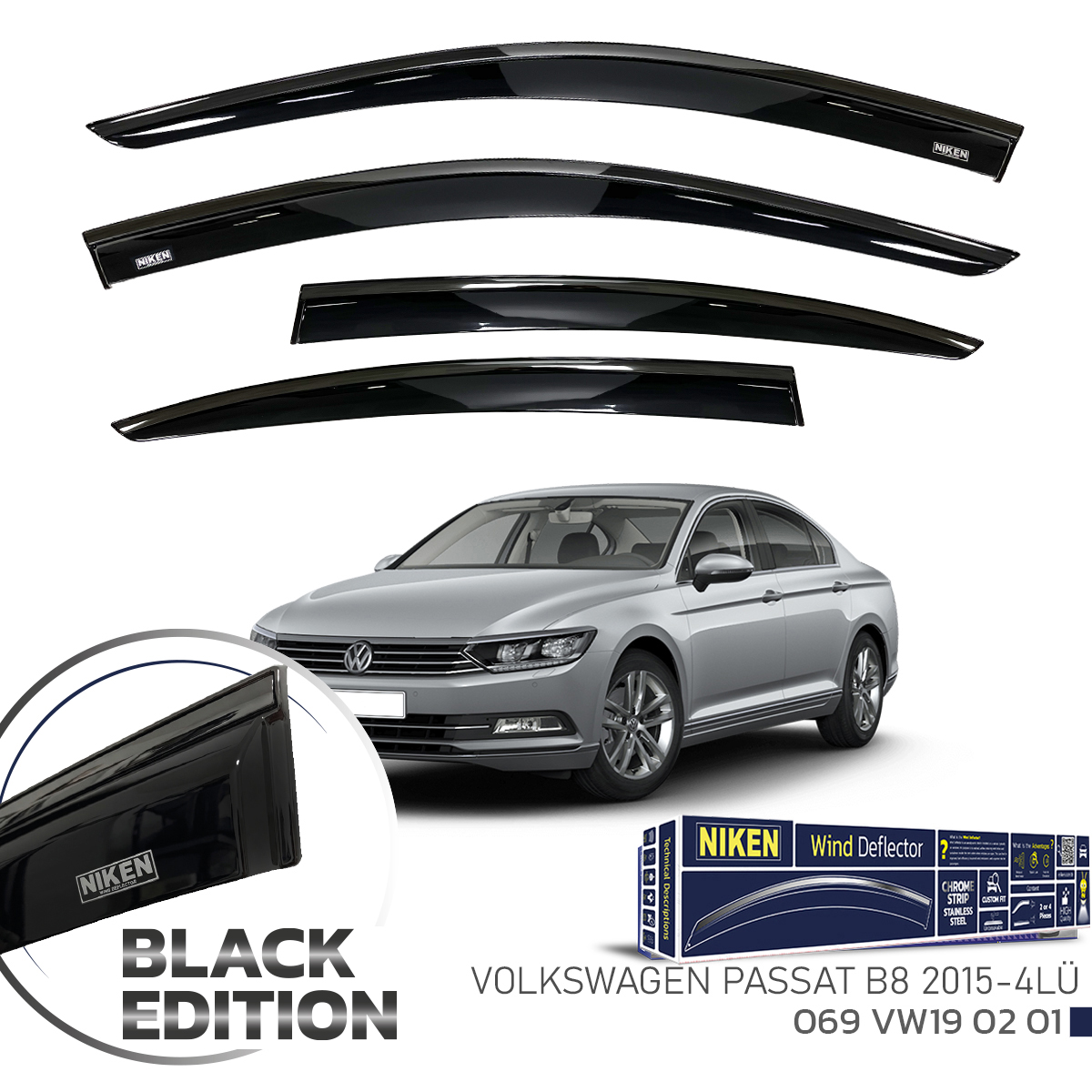 VW PASSAT B8 2015-BLACK EDITION KROMLU CAM RÜZG 4L