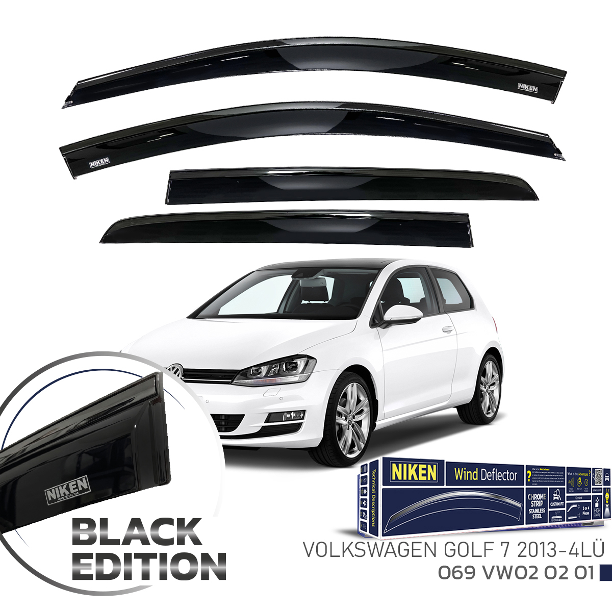 VW GOLF 7 2013-BLACK EDITION KROMLU CAM RÜZGARL 4L