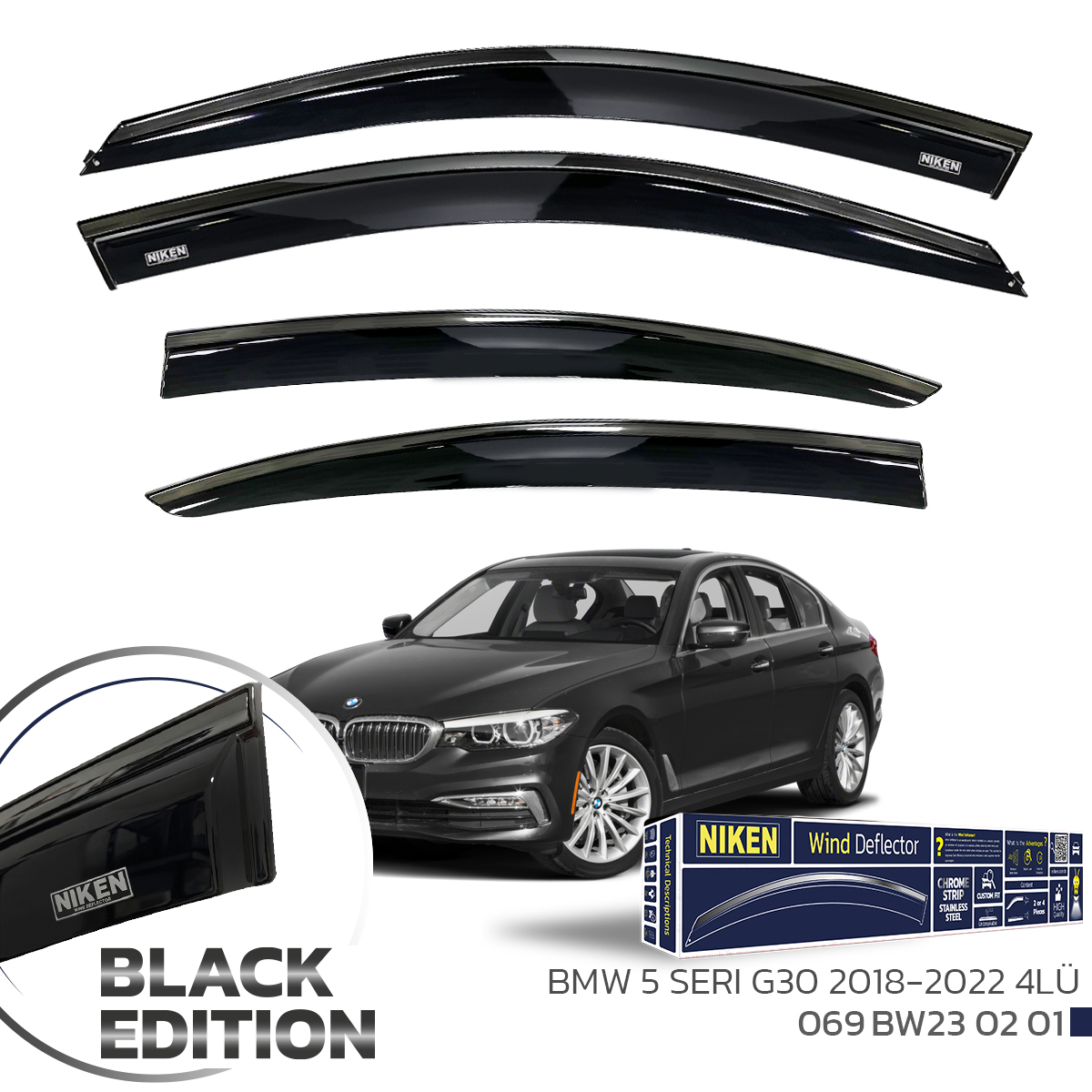 BMW 5 G30 2018-2022 BLACK EDITION KROMLU CAM RÜZ 4