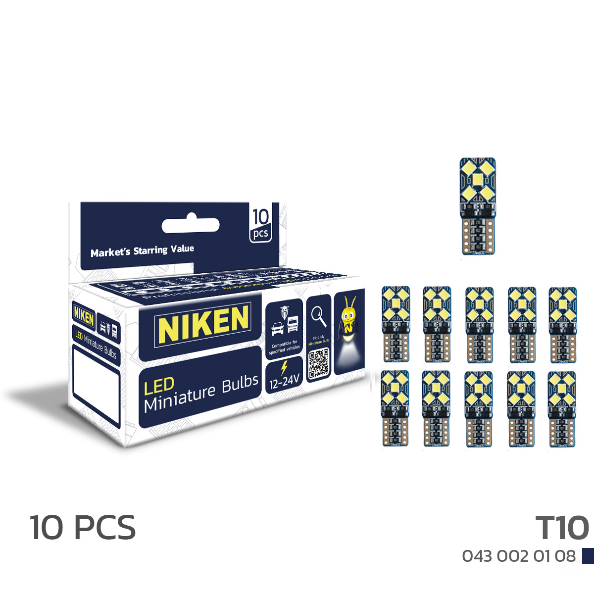 LED AMPUL T10 CANBUS PARK LEDİ 10 LEDLİ (10LU)
