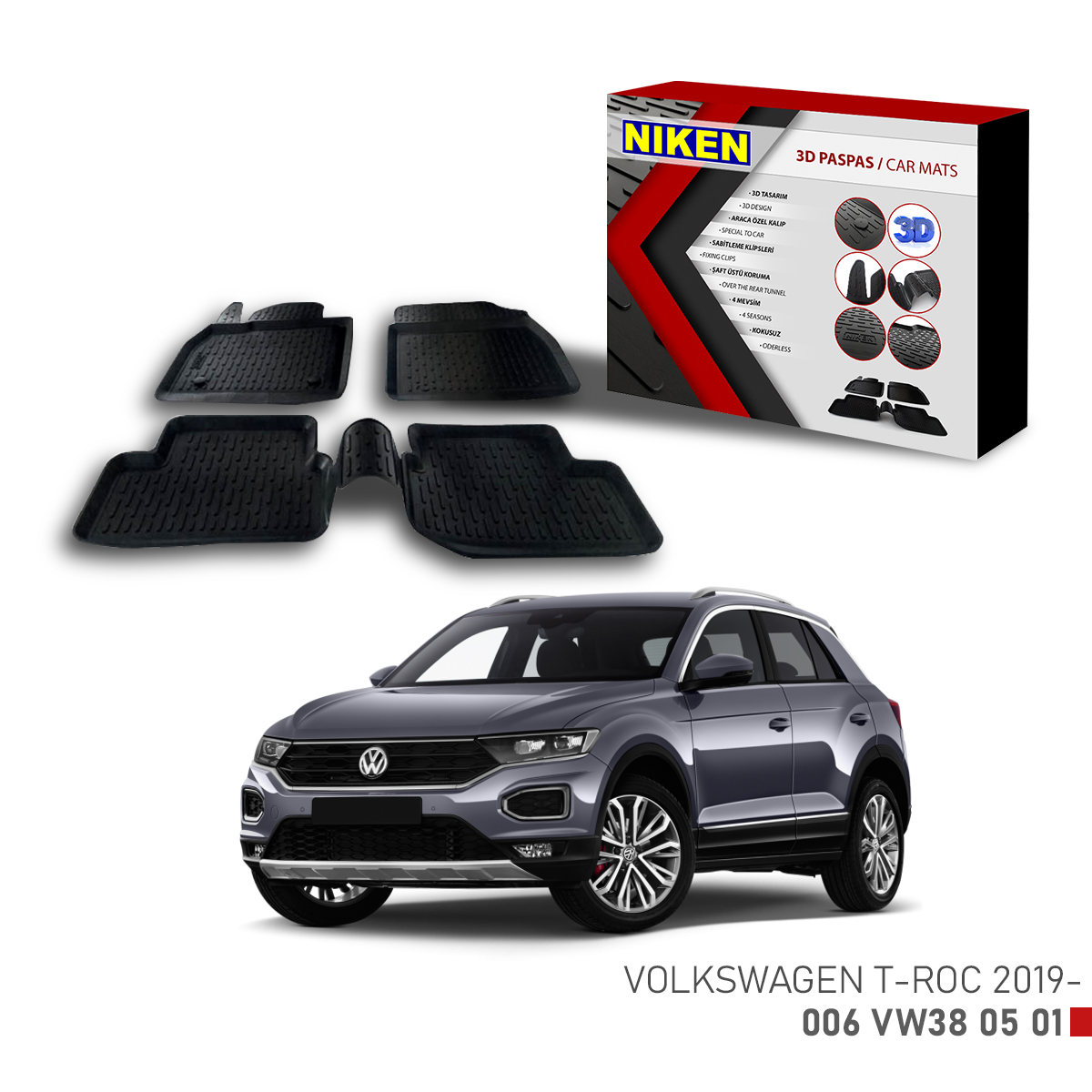 VW T-ROC 2019- 3D PASPAS
