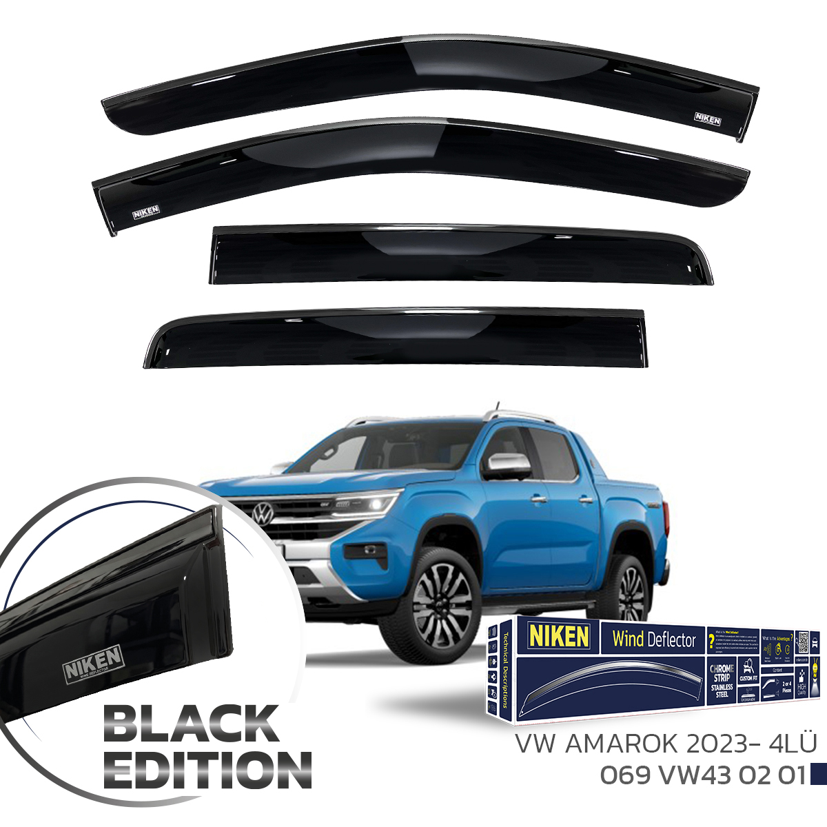 VW AMAROK 2023-BLACK EDITION KROMLU CAM RÜZGARL 4L