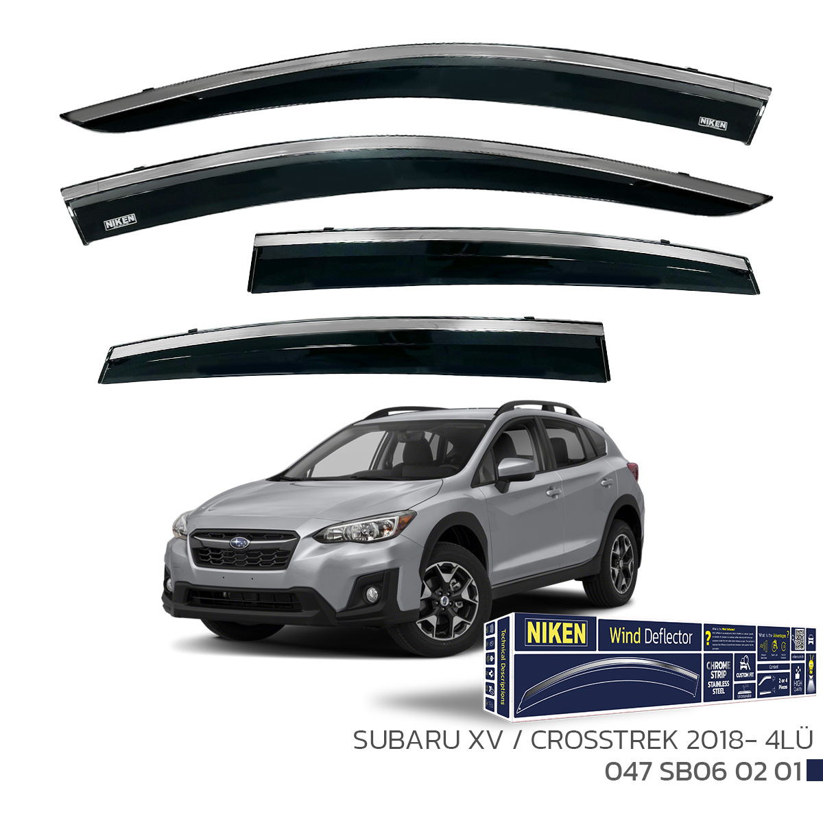 SUBARU XV / CROSSTREK 2018- KROMLU CAM RÜZGARLI 4L