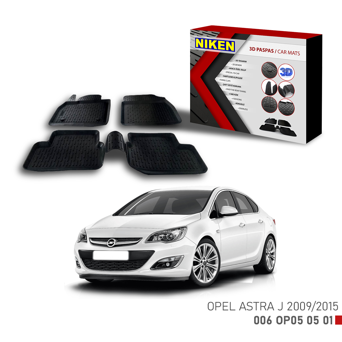 OPEL ASTRA J 2009-2015 3D CAR MATS