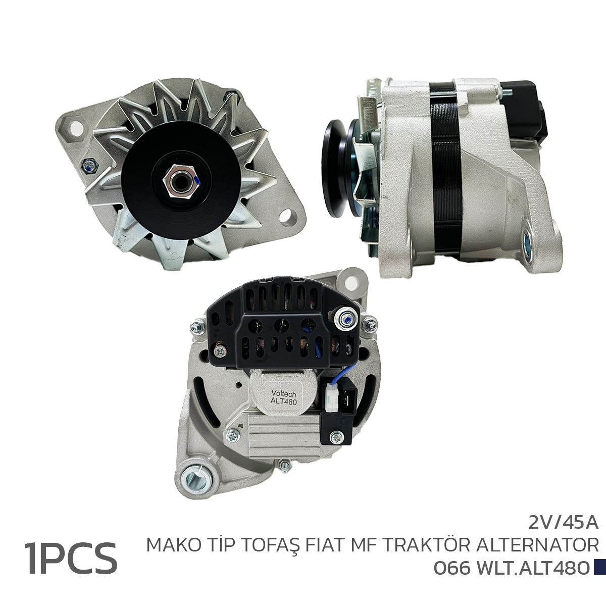 2V 45A MAKO TİP TOFAŞ FIAT MF TRAKTÖR ALTERNATOR