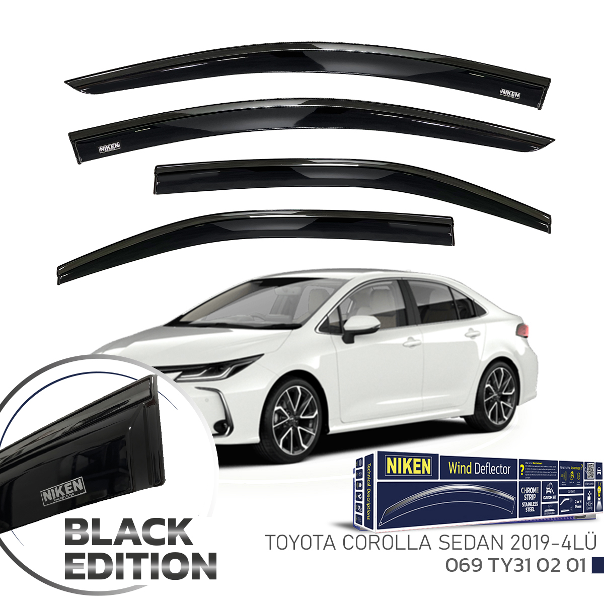 TOYOTA COROLLA SD 2019-BLACK EDITION KROMLU CAM RÜ