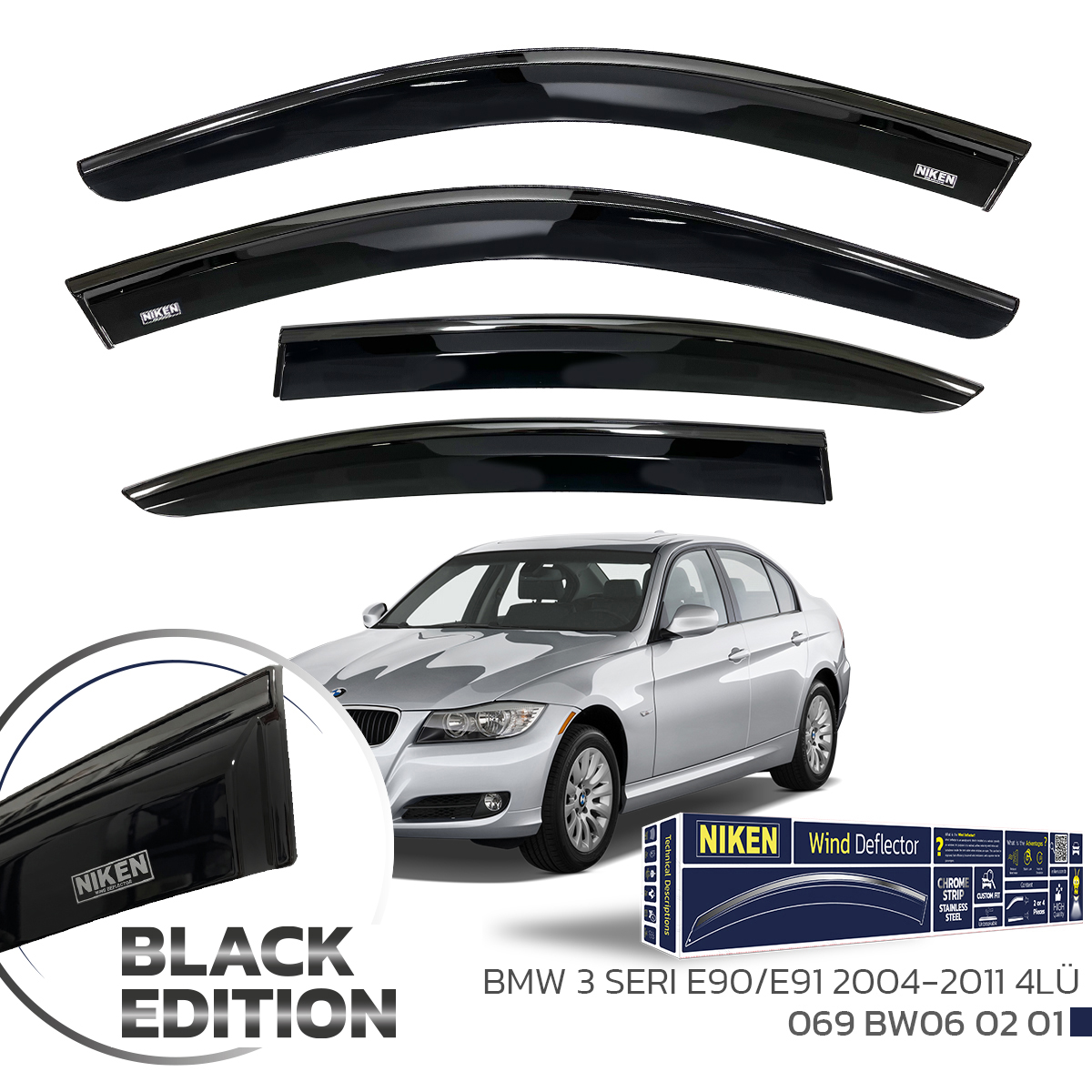 BMW 3 E90/E91 2004-2011 BLACK EDITION KROM CAM RÜZ