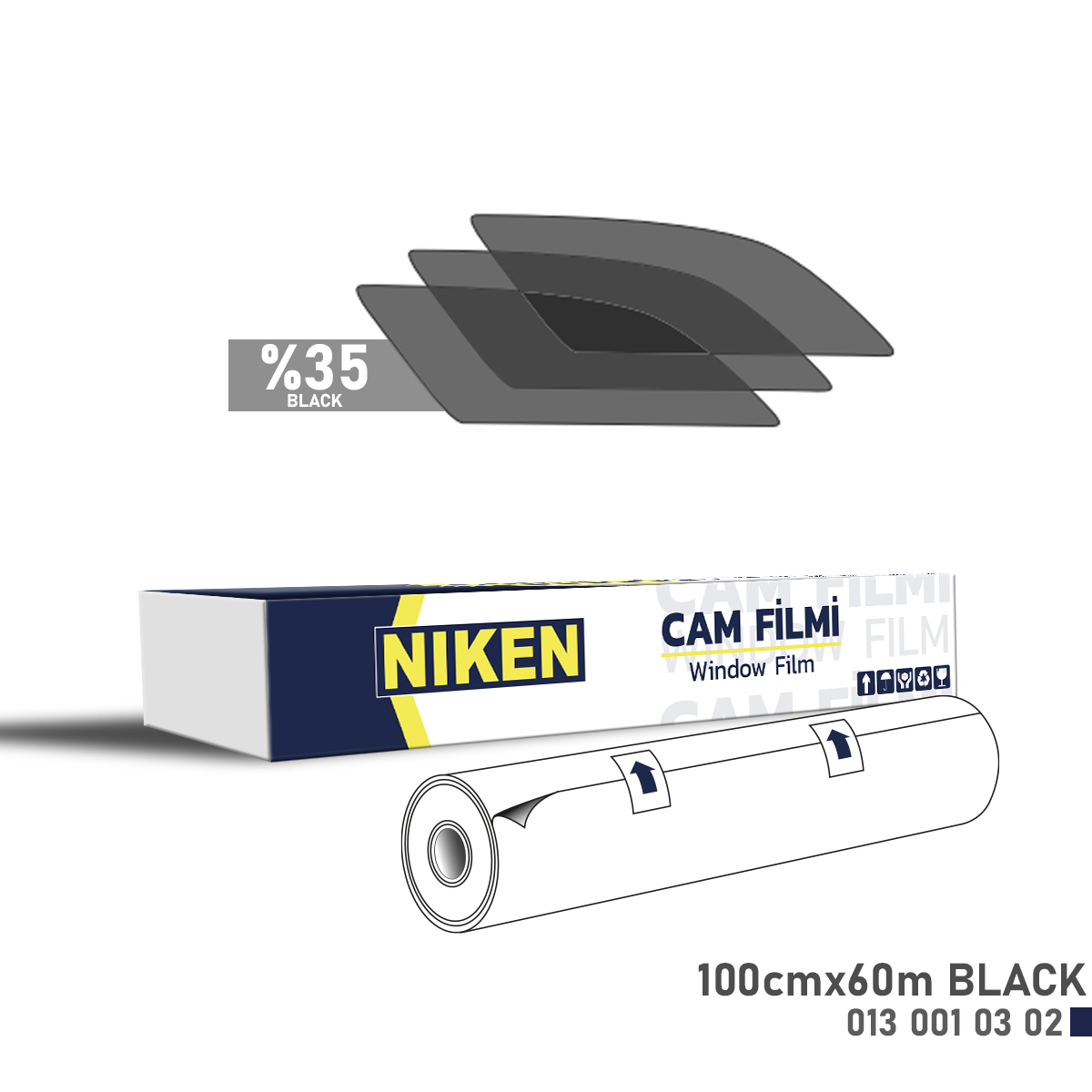 CAM FİLMİ ÇİZİLMEZ 100 CM X 60 M BLACK