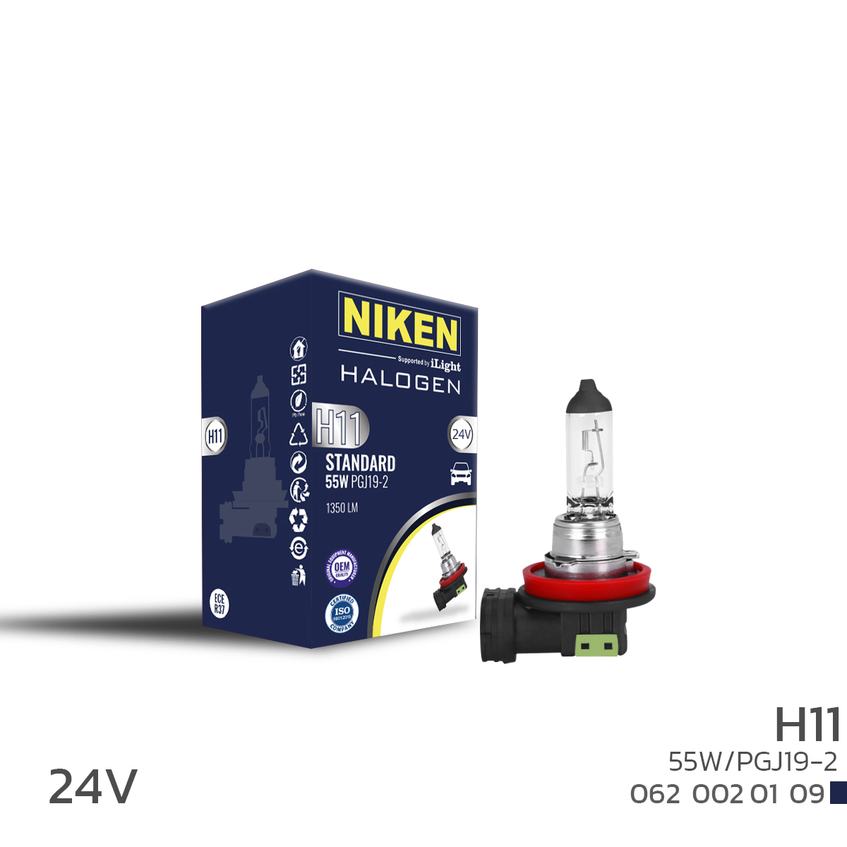 NIKEN 24V H11 70W HALOJEN AMPUL PGJ19-2