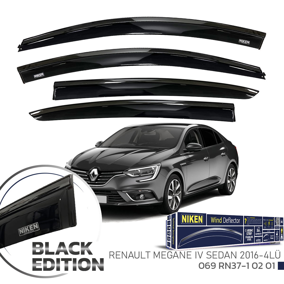 RENAULT MEGANE IV 2016-SD BLACK EDITI KROM CAM RÜZ
